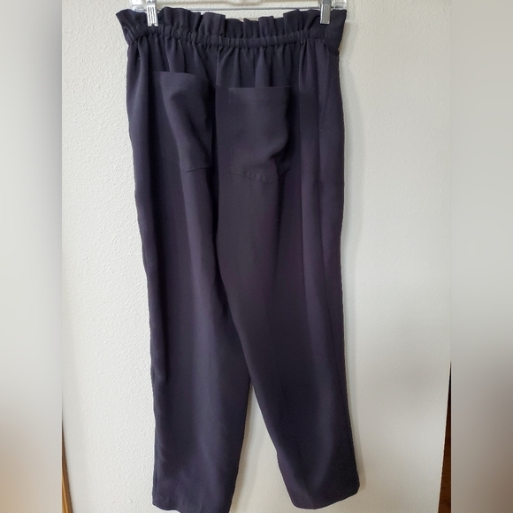 Madewell Paper bag Trench Trousers Black Womens size 4 - Picture 4 of 4